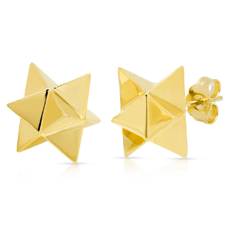 ladies luxury earrings-Merkaba Star Earrings