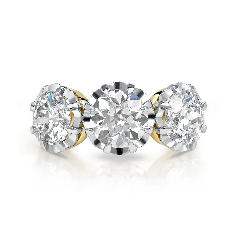 ladies luxury engagement rings-THREE STONE JOLENE