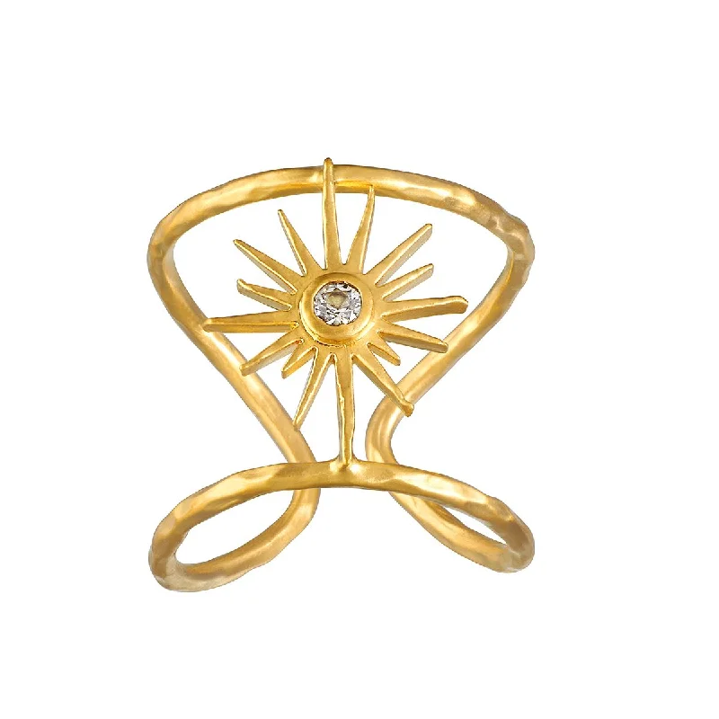 ladies promise rings-Divine Dreams Starburst Adjustable Ring