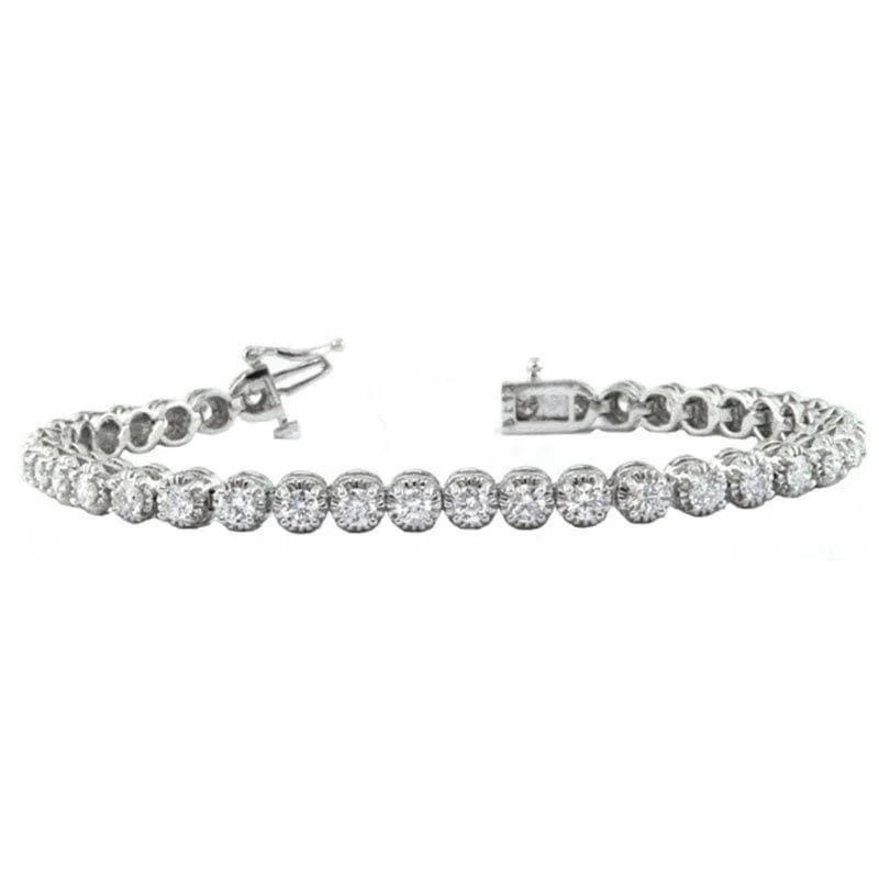 ladies large bangles-1 ct Round Brilliant Cut Diamond Tennis Bracelet