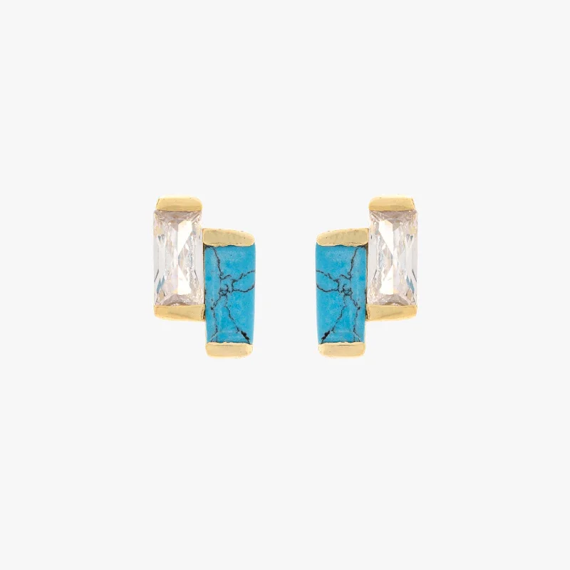 ladies small earrings-La Playa Stud Earrings