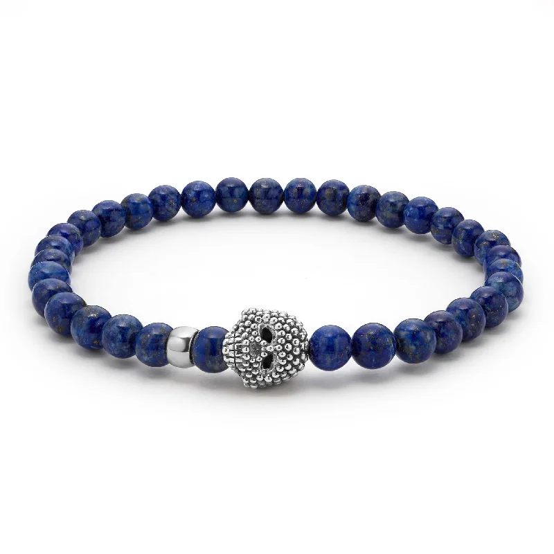 ladies rope bracelets-Anthem Lapis Skull Bracelet